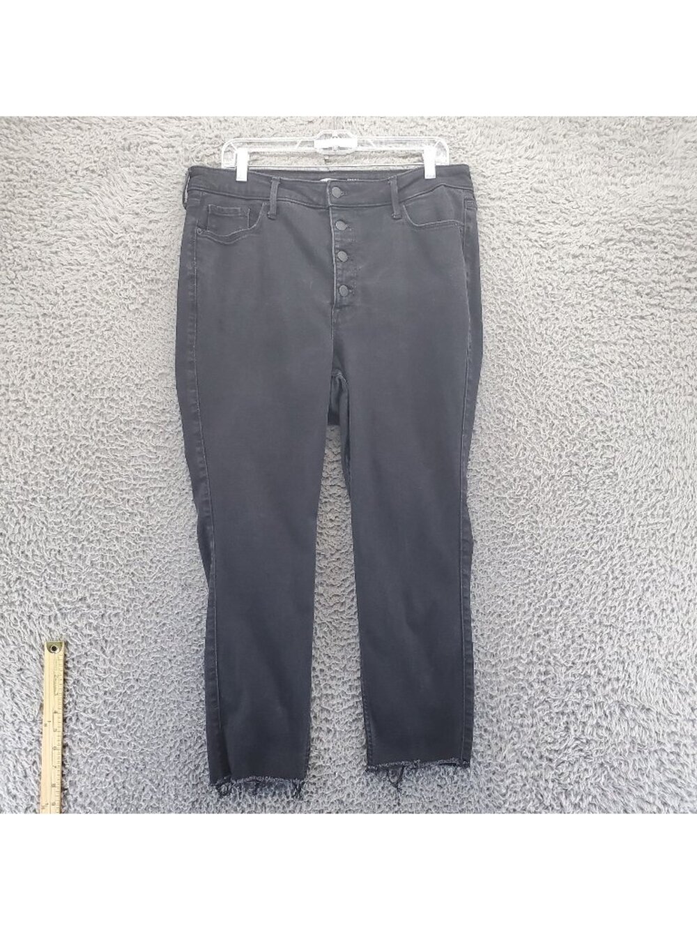 Old Navy Jeans Womens Size 16 Black Rockstar Super Skinny Stretch Denim *Read*